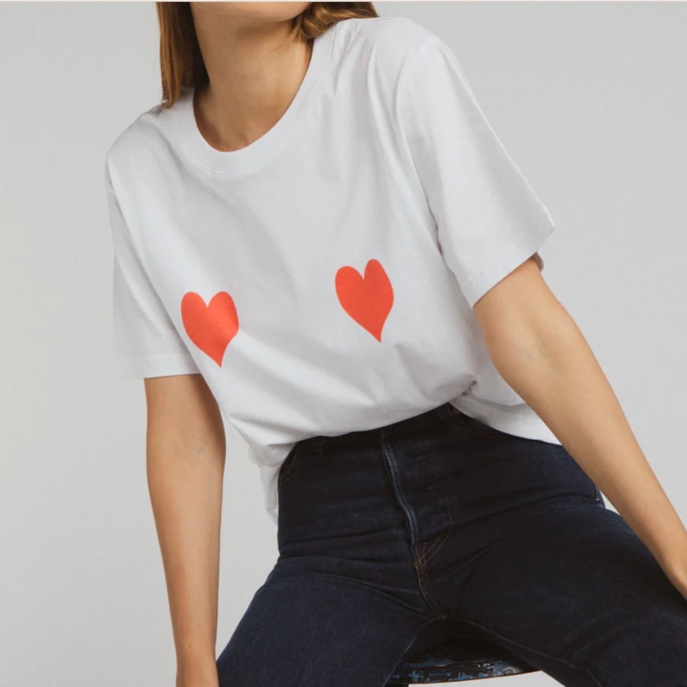 Elise Chalmin Lolita Red Hearts T-Shirt Size XS